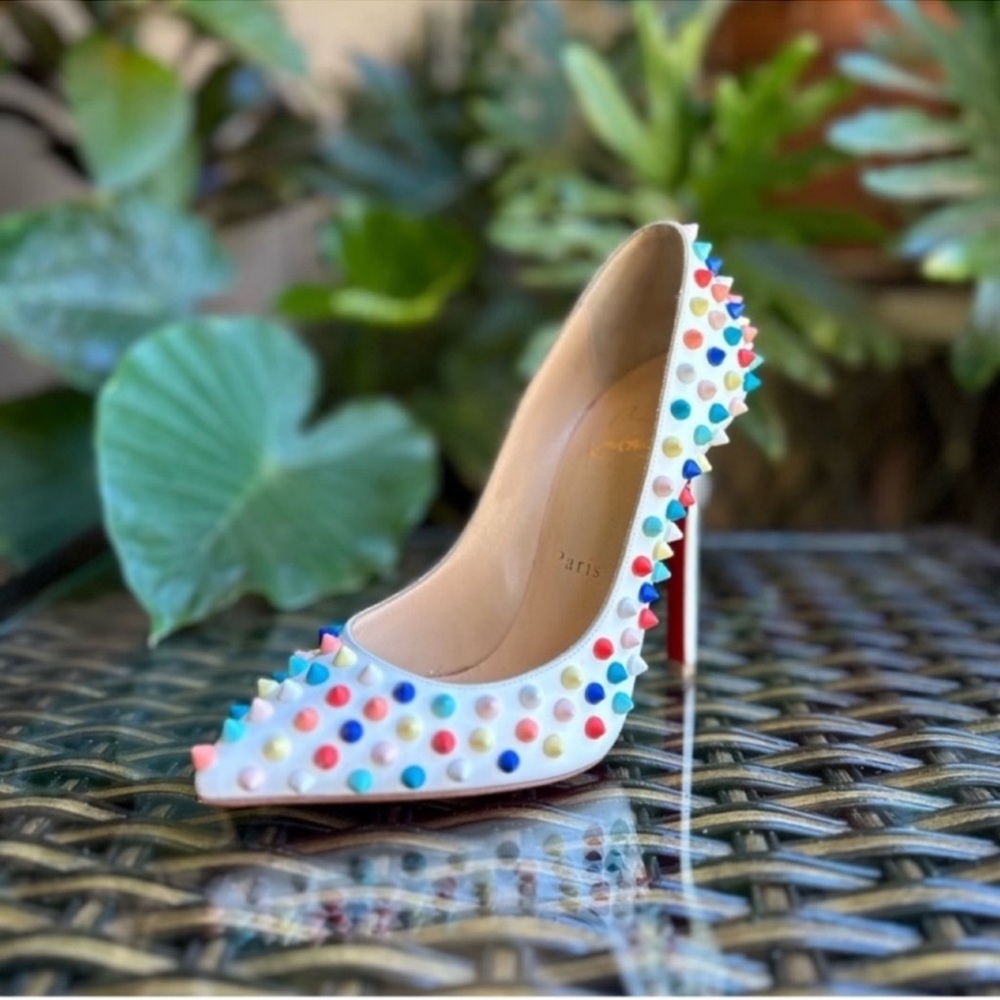 CHRISTIAN LOUBOUTIN multicolor spiked Pigalle